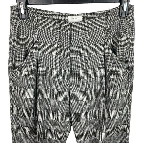 Wilfred | Chambery Cream Black Plaid Ankle Pants - Picture 2 of 8